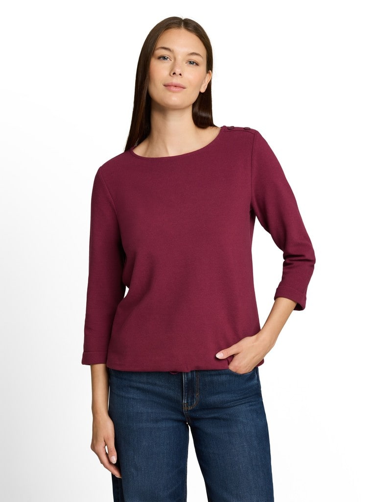 Langarmshirt mit Knopf-Details
