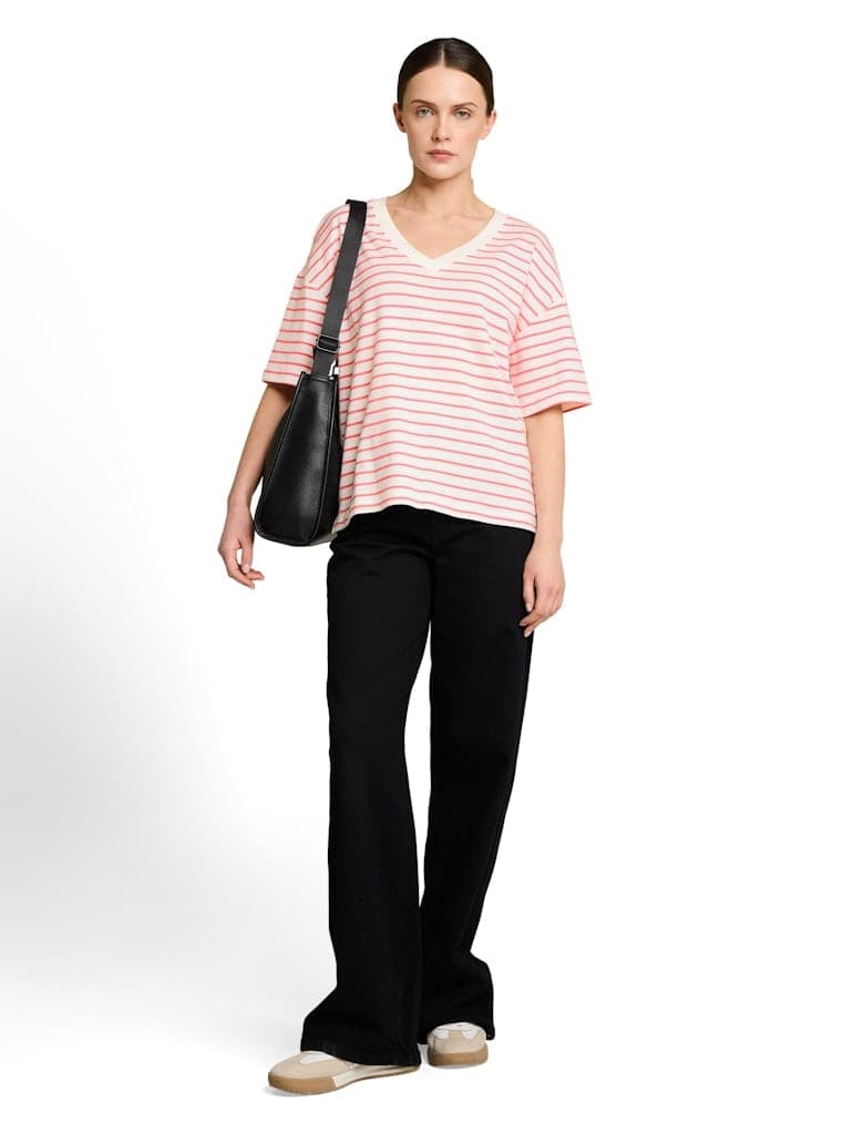 Oversize T-Shirt mit Streifenmuster