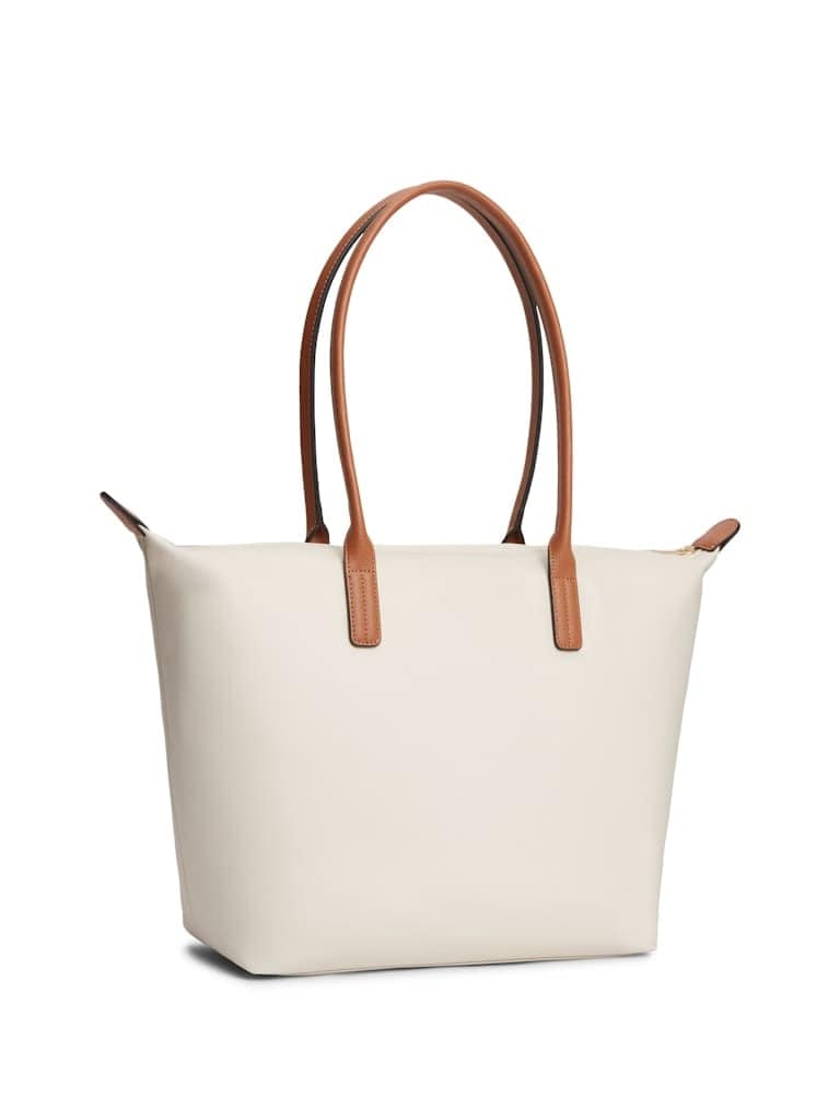 TH Monogram Contrast Handle Tote Bag