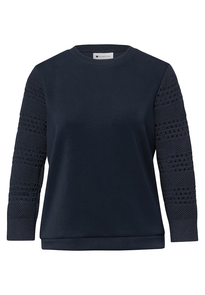 Shirt mit Lochmuster-Ärmeln