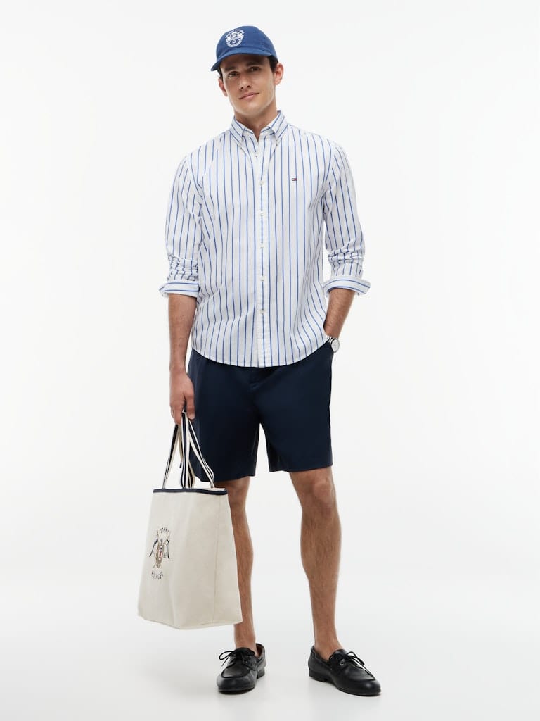 TH Flex Regular Fit Stripe Poplin Shirt