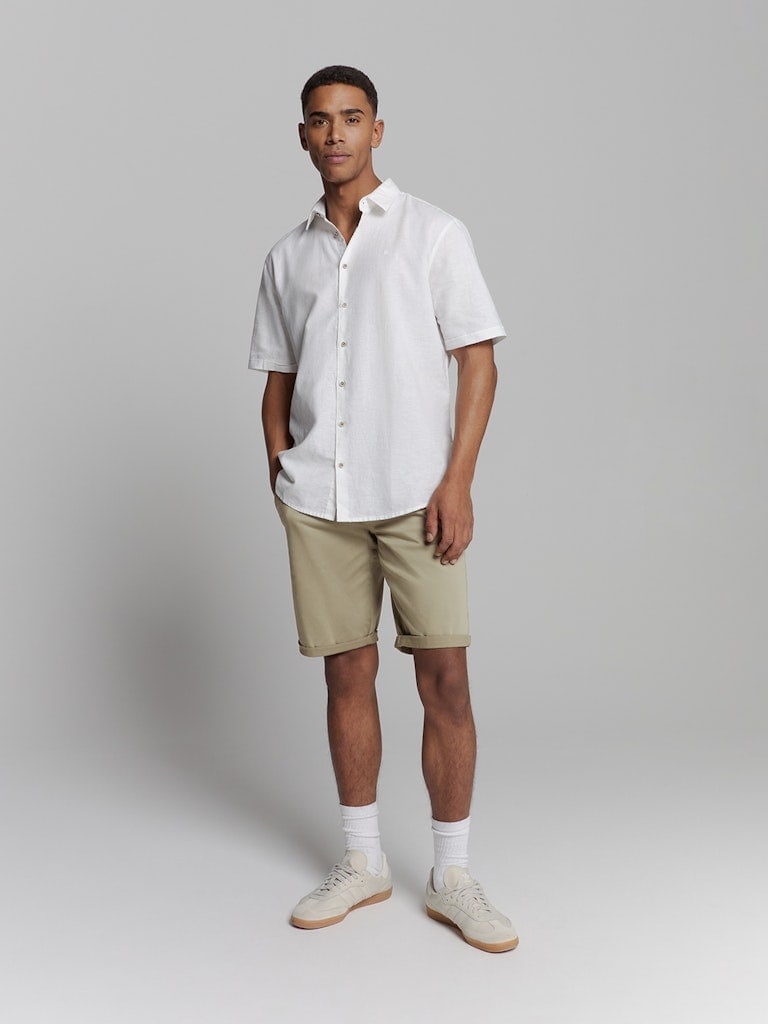 Short Chino Garment Dyed Twill Stretch