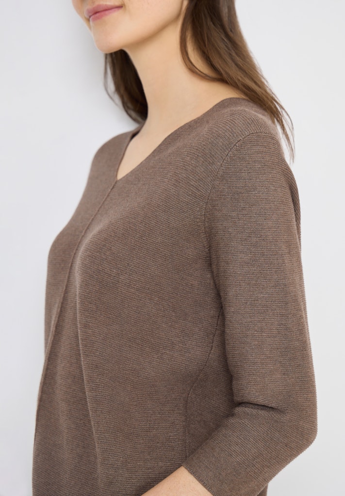3/4-Arm Pullover mit Struktur