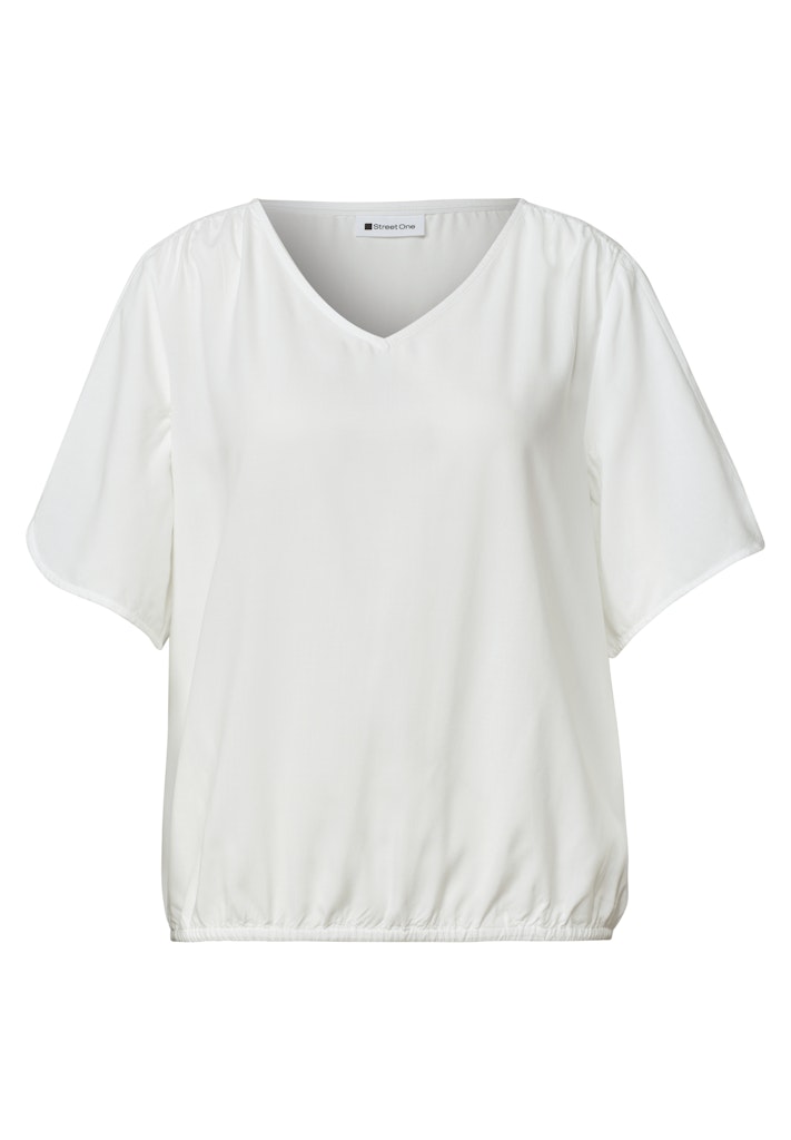 Kurzarm Blusenshirt mit V-Neck