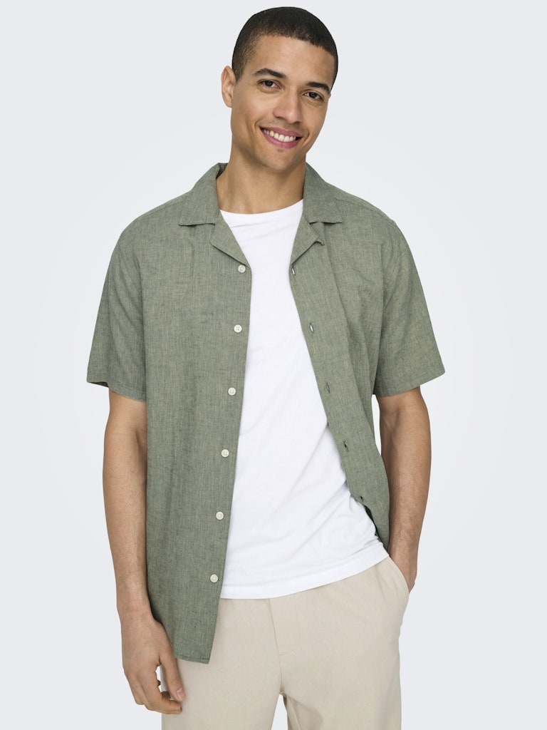 ONSCAIDEN SS SOLID RESORT LINEN NOOS