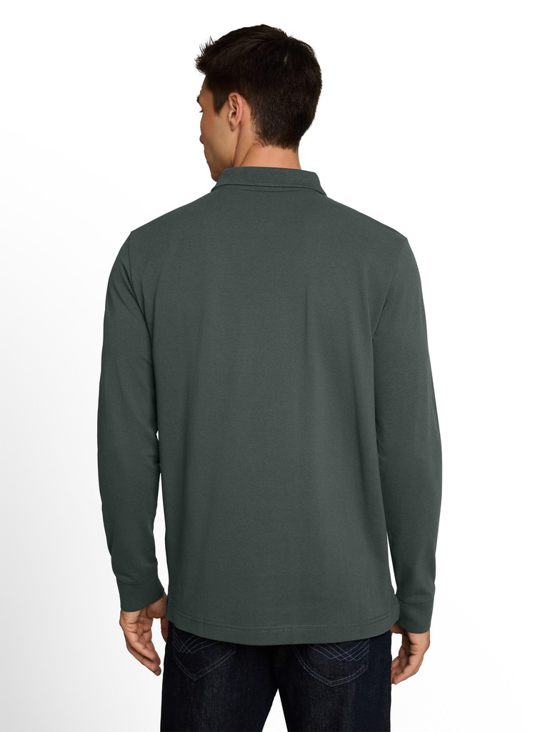 Langarm Piqué Poloshirt