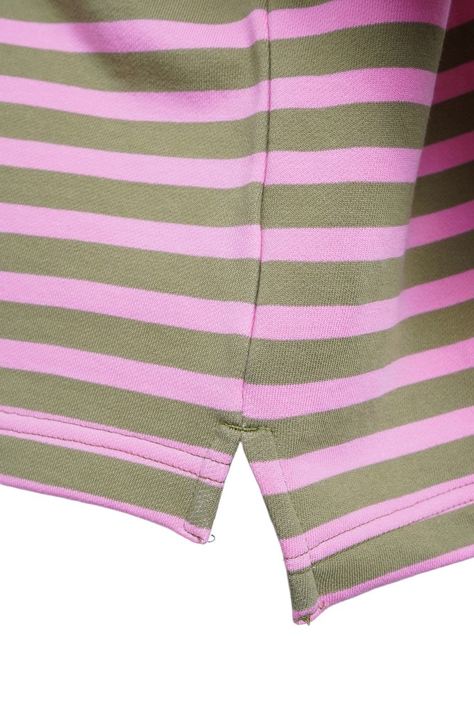 Relaxed Sweat Threequarter Sleeves Striped