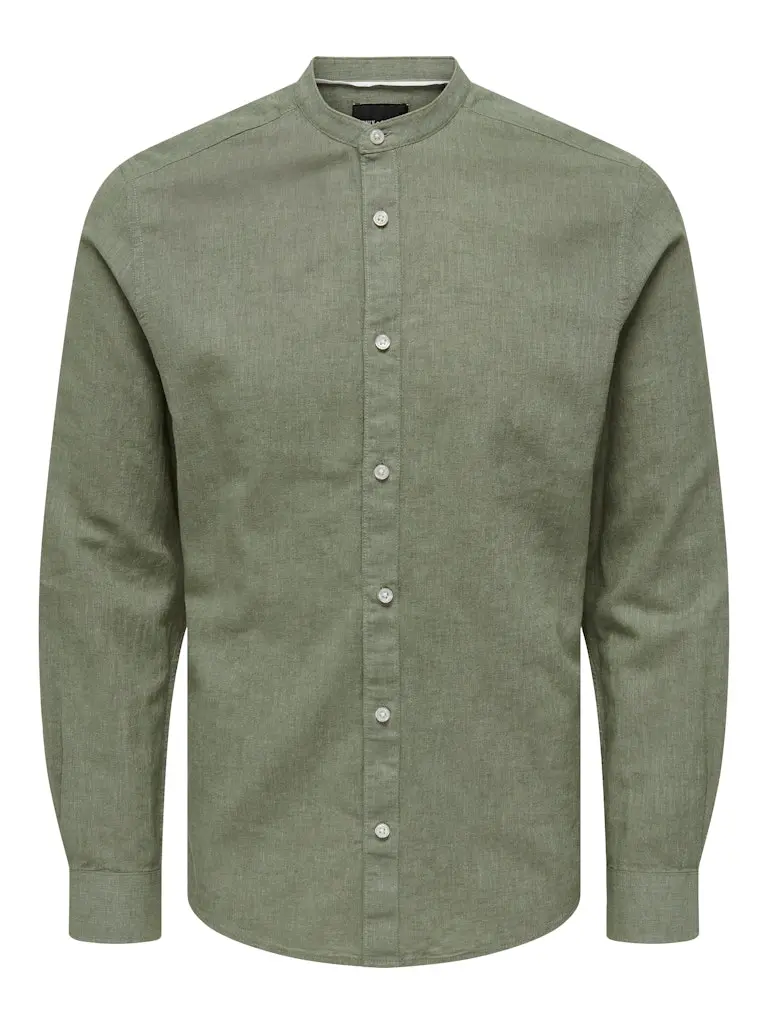ONSCAIDEN LIFE LS LINEN BLEND MAO NOOS