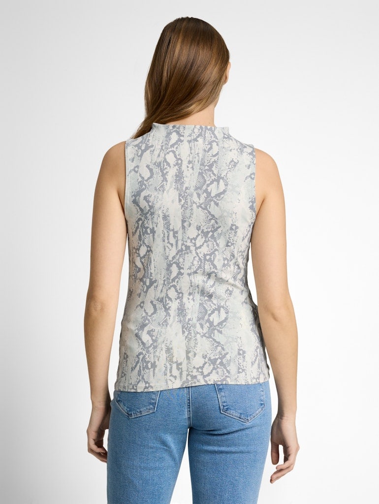 Slim Fit Top mit Schlangenmuster