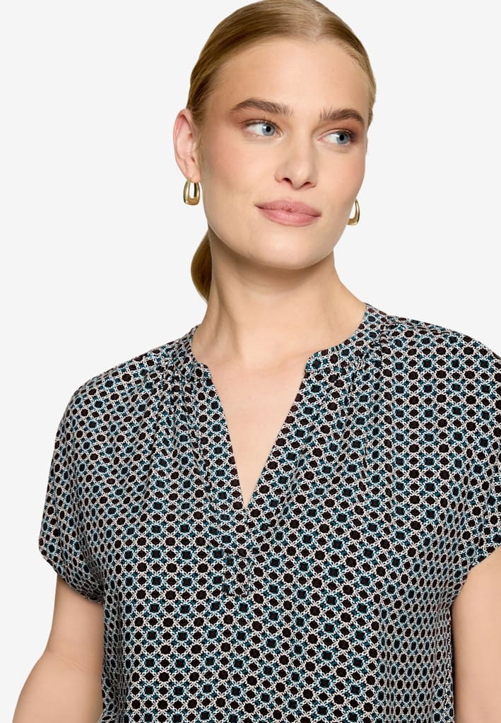 Blusenshirt mit grafischem Muster
