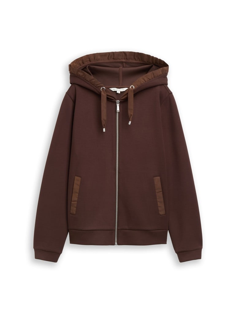 Hoodie Sweatjacke aus Scuba