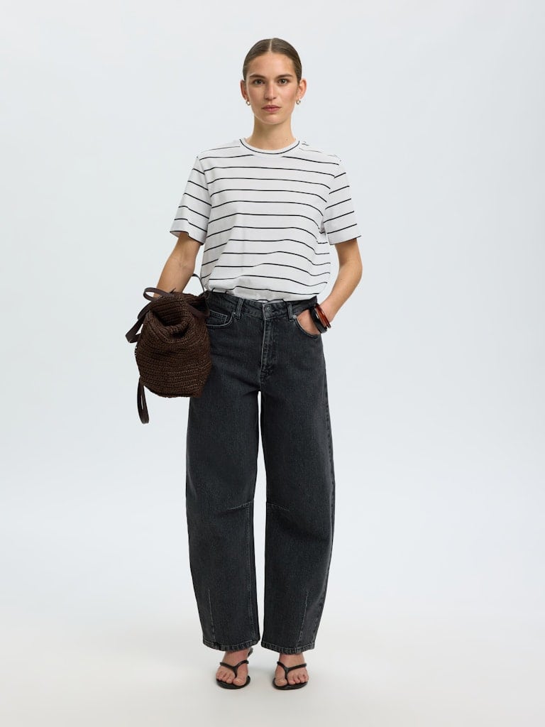 SLWESSENTIAL SS STRIPED BOXY TEE NOOS
