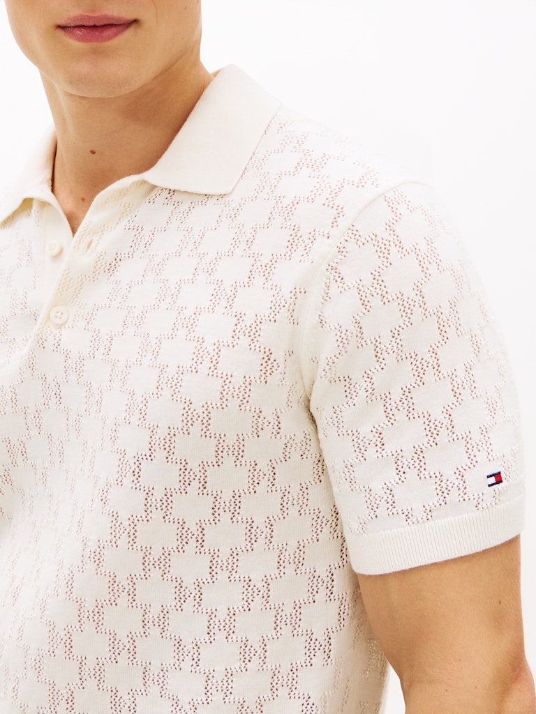 Regular Fit Pointelle Polo Shirt