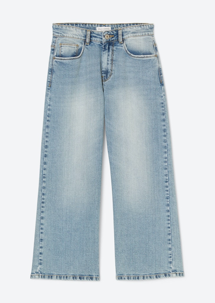 Five-Pocket-Jeans mit weitem Bein