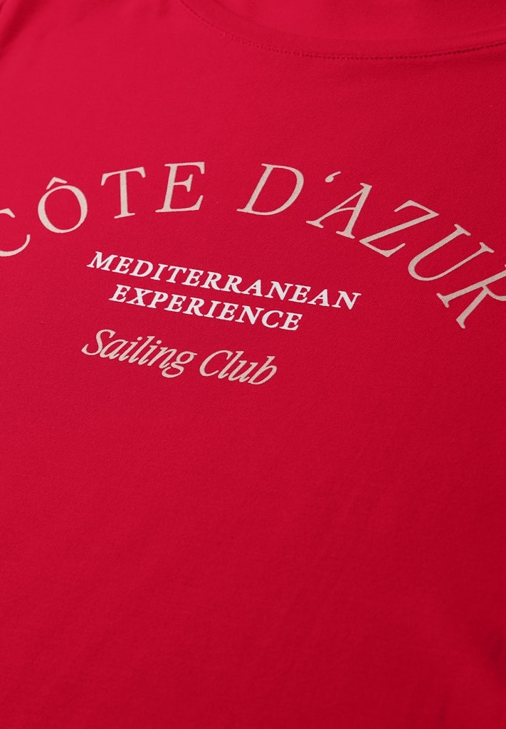 T-Shirt mit Rundhals und Wording