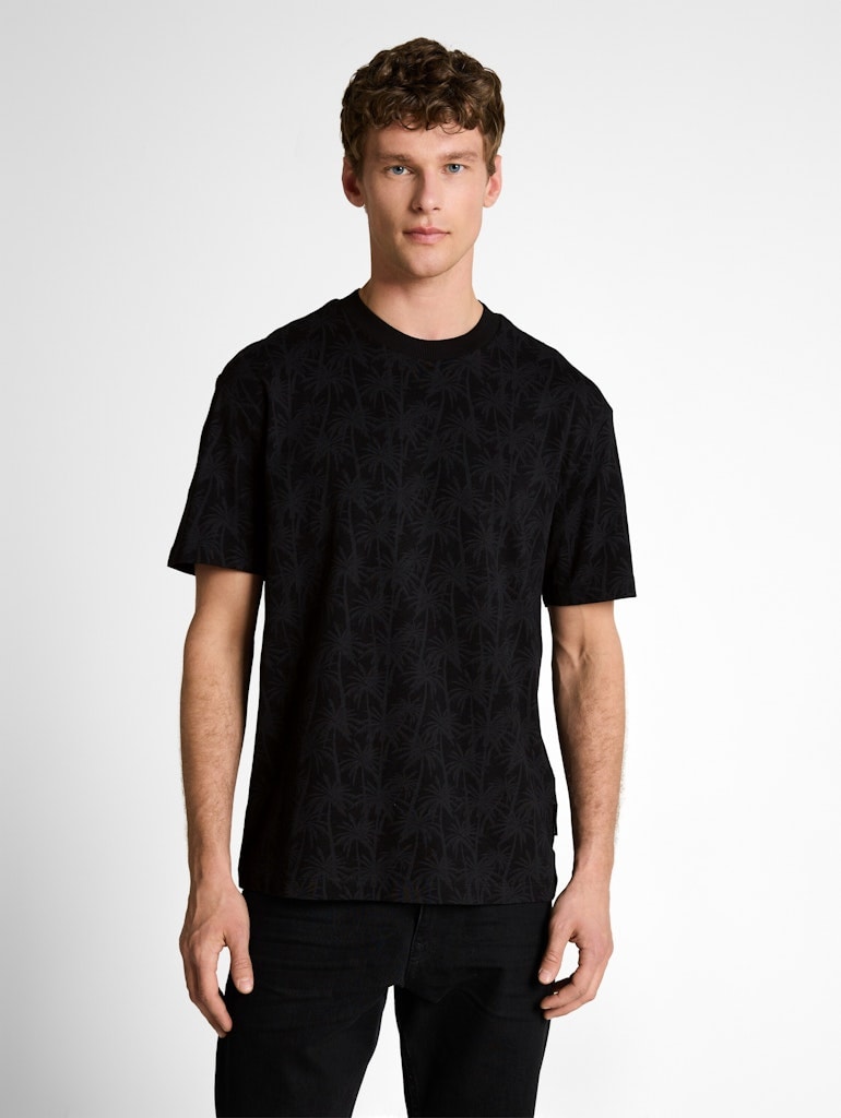 Relaxed Fit T-Shirt mit Palmenprint