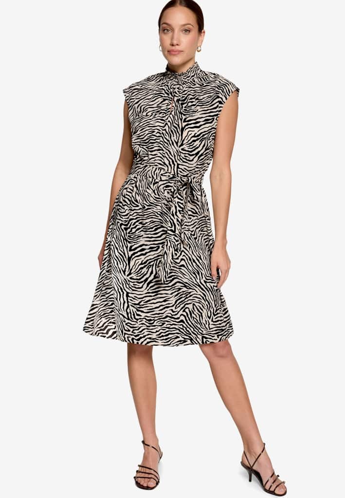 Midikleid mit Zebraprint