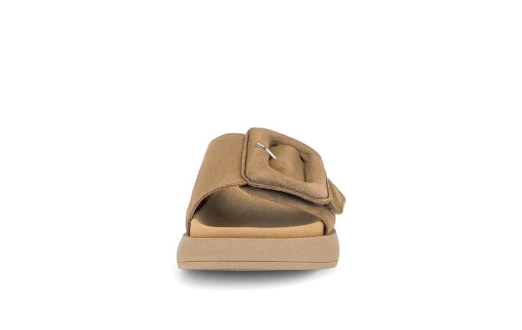 Pantoletten Rauleder braun