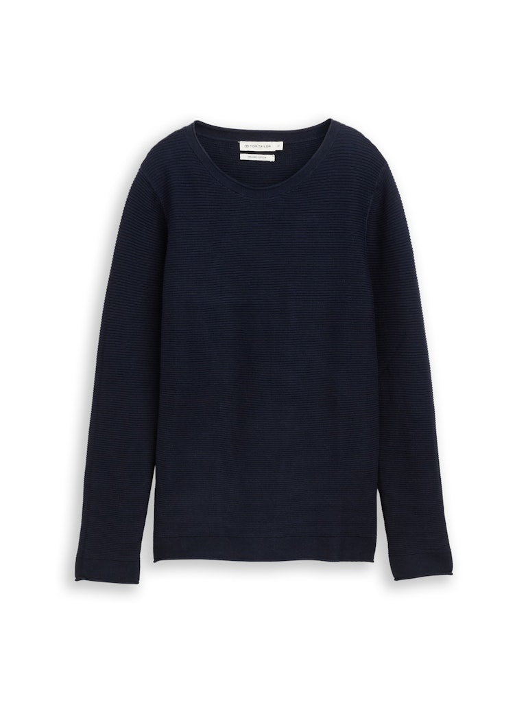 Strickpullover mit Rundhalsausschnitt