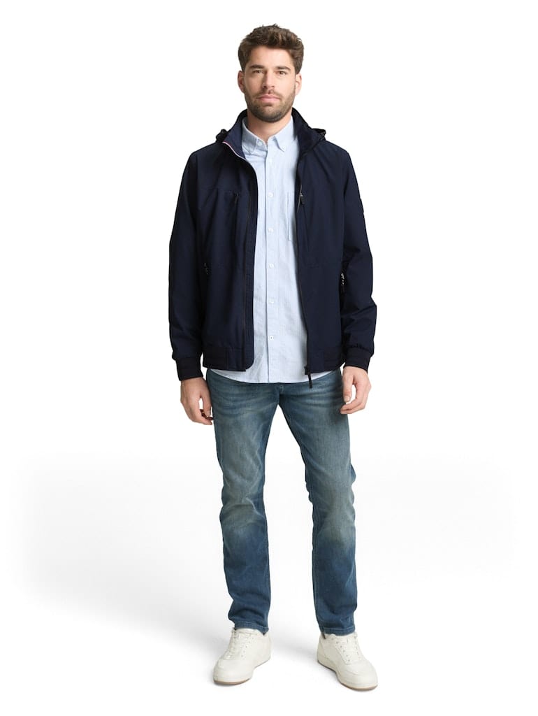 Blouson Jacke mit verstaubarer Kapuze