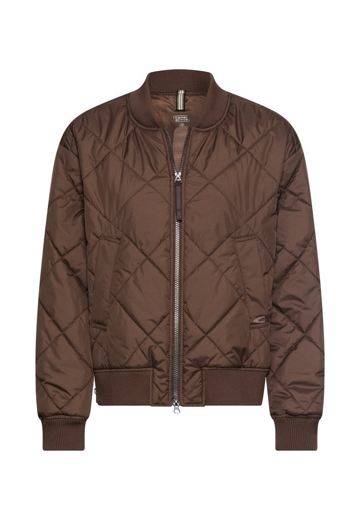 Oversize Bomberjacke mit bedrucktem Futter