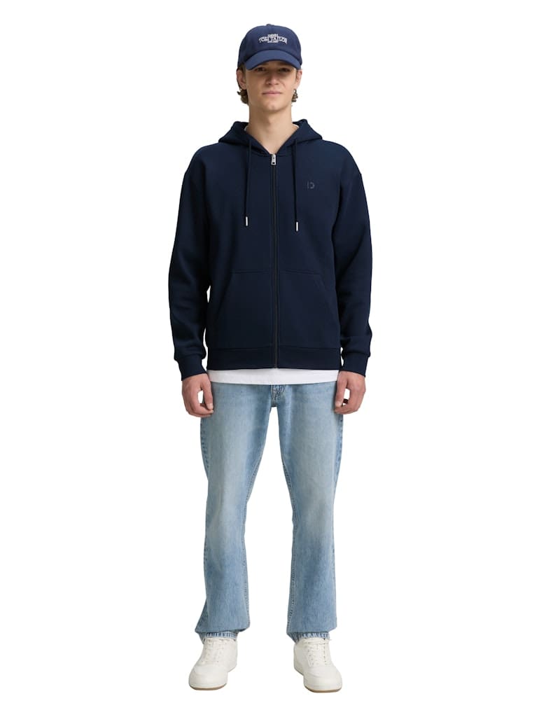 Hoodie Sweatjacke mit Logo-Print