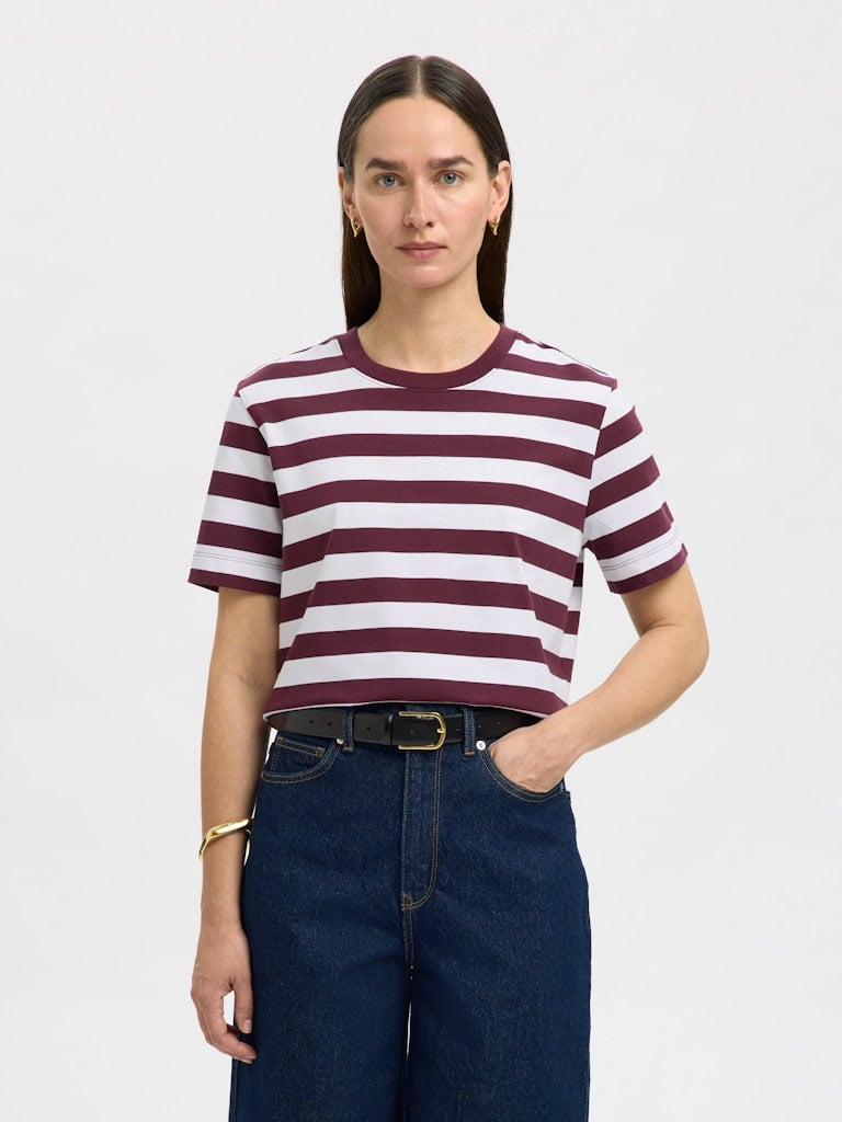 SLWESSENTIAL SS STRIPED BOXY TEE NOOS