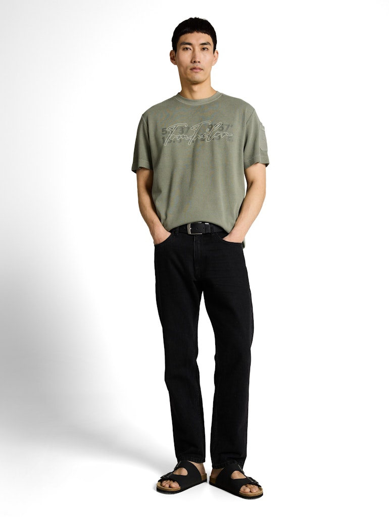 T-Shirt mit Waffelstruktur