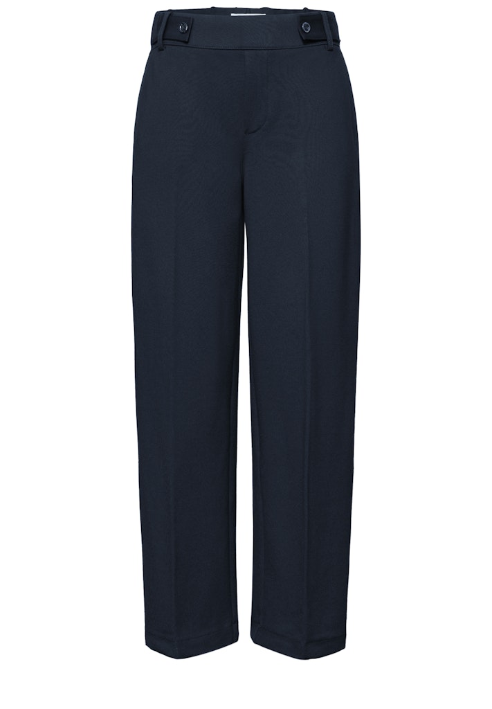 Wide Leg Hose mit Knopfdetail