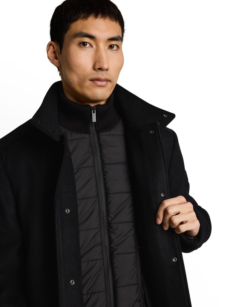 2-in-1 Wolljacke mit abnehmbarem Einsatz