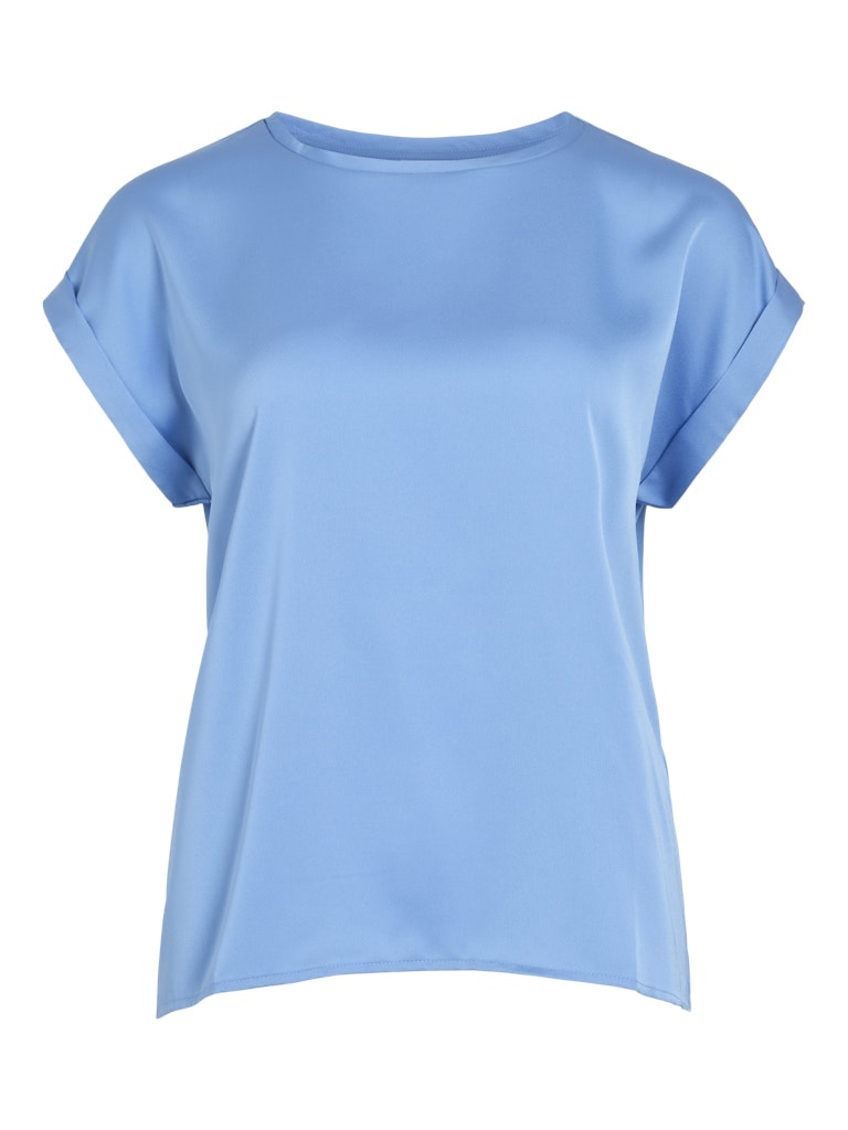 VIELLETTE S/S SATIN TOP - NOOS