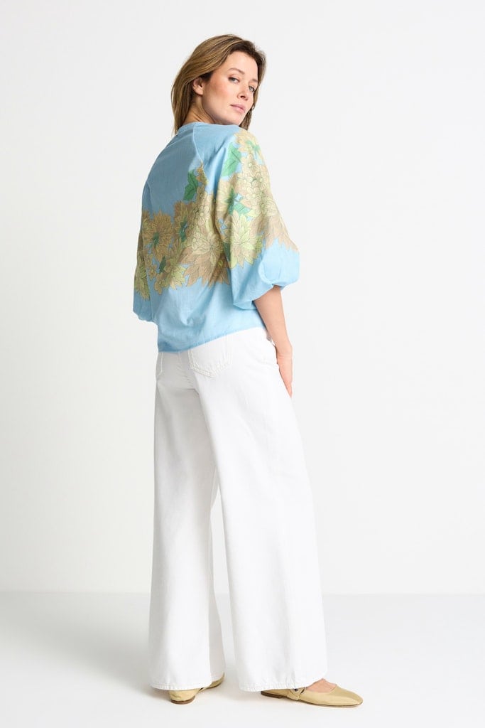 Blouse with place print