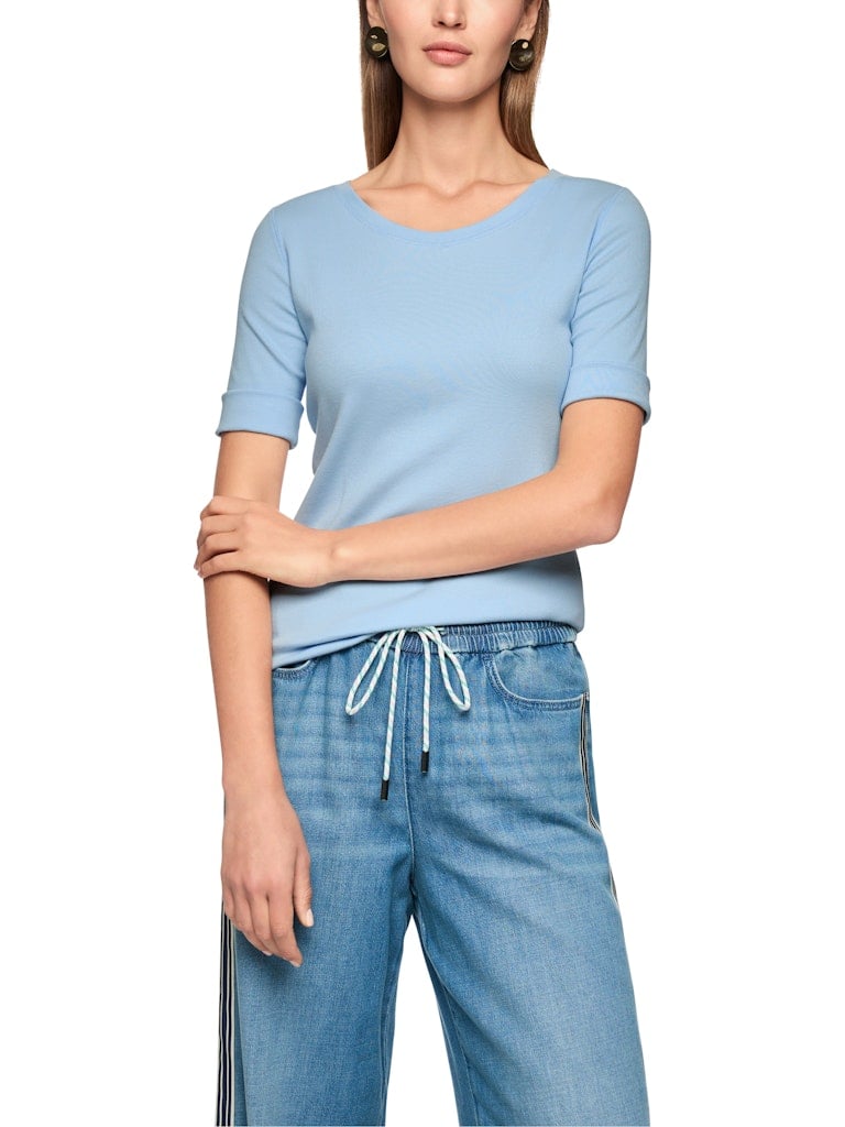 Schmal geschnittenes T-Shirt mit 3/4-Arm