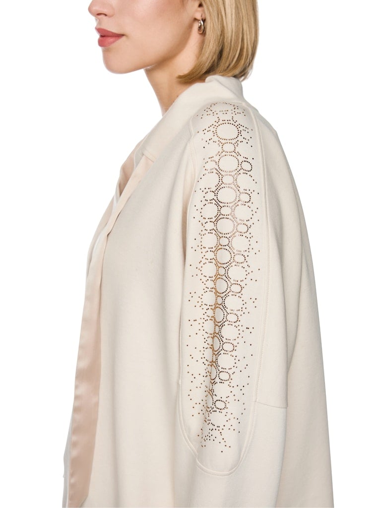 Oversize-Sweatshirt mit Hotfix-Steinen