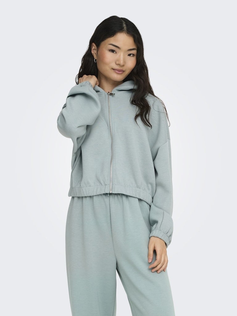 ONLSCARLETT L/S ZIP HOOD SWT NOOS