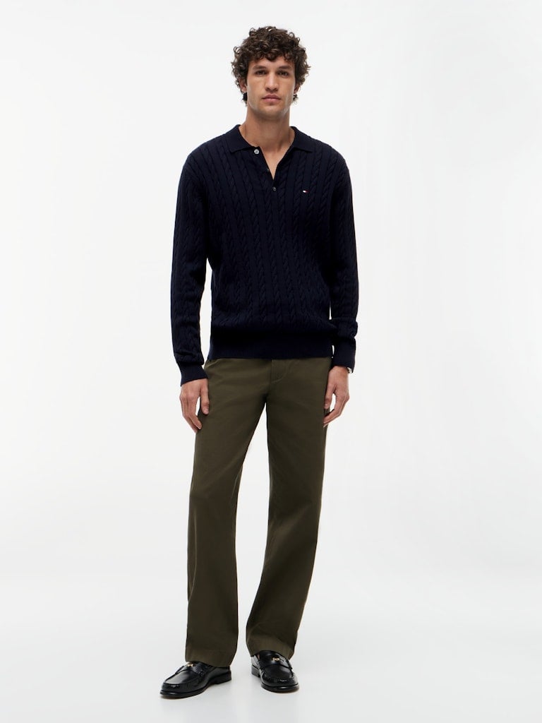 CLASSIC COTTON CABLE LS POLO