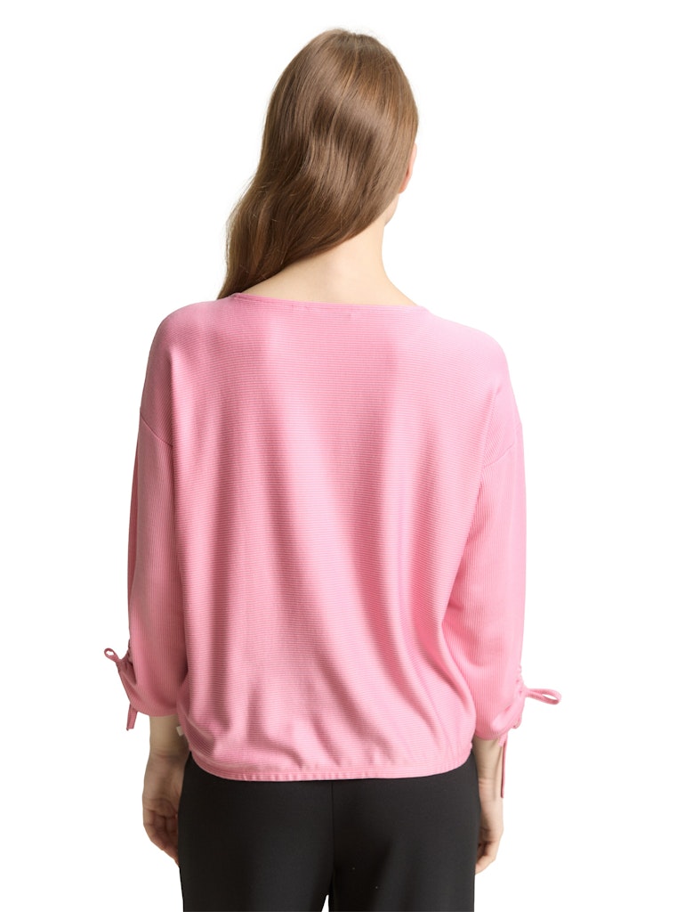 Loose Fit Langarmshirt mit Raffärmeln