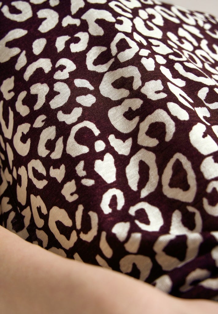 Shirt im Leinen-Look mit Leo-Print
