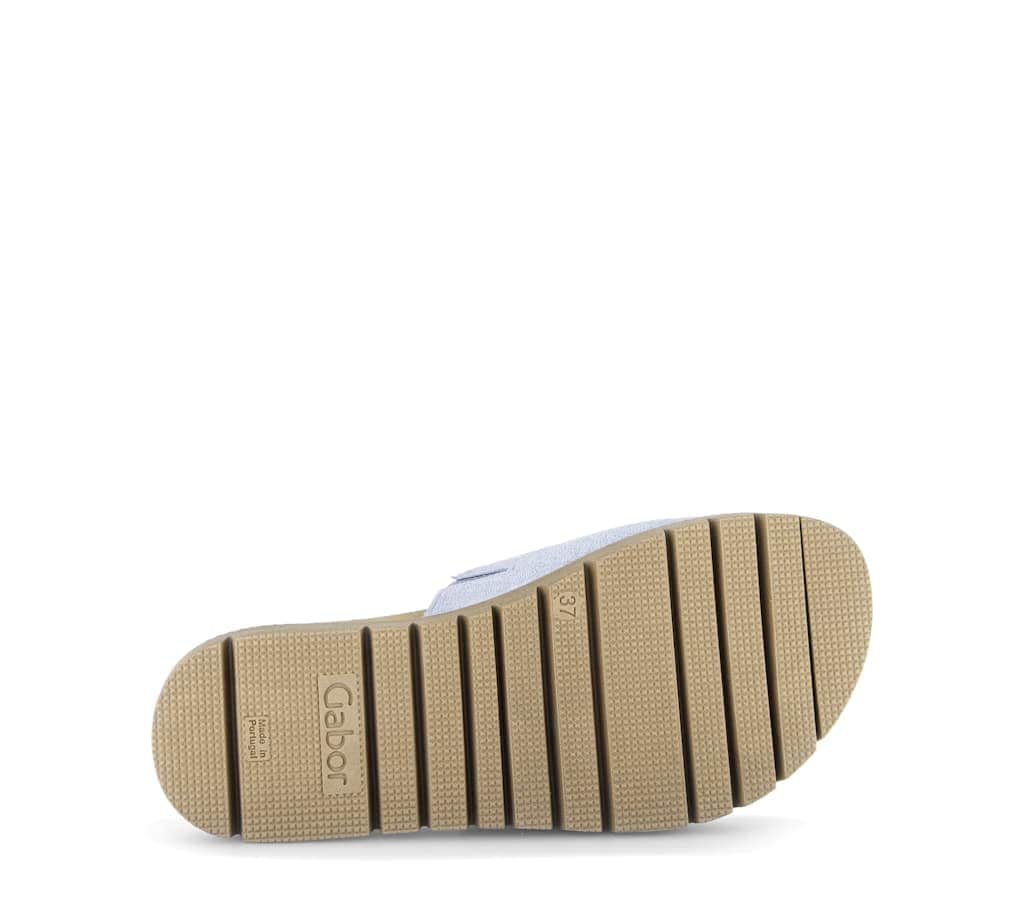 Pantoletten Rauleder blau