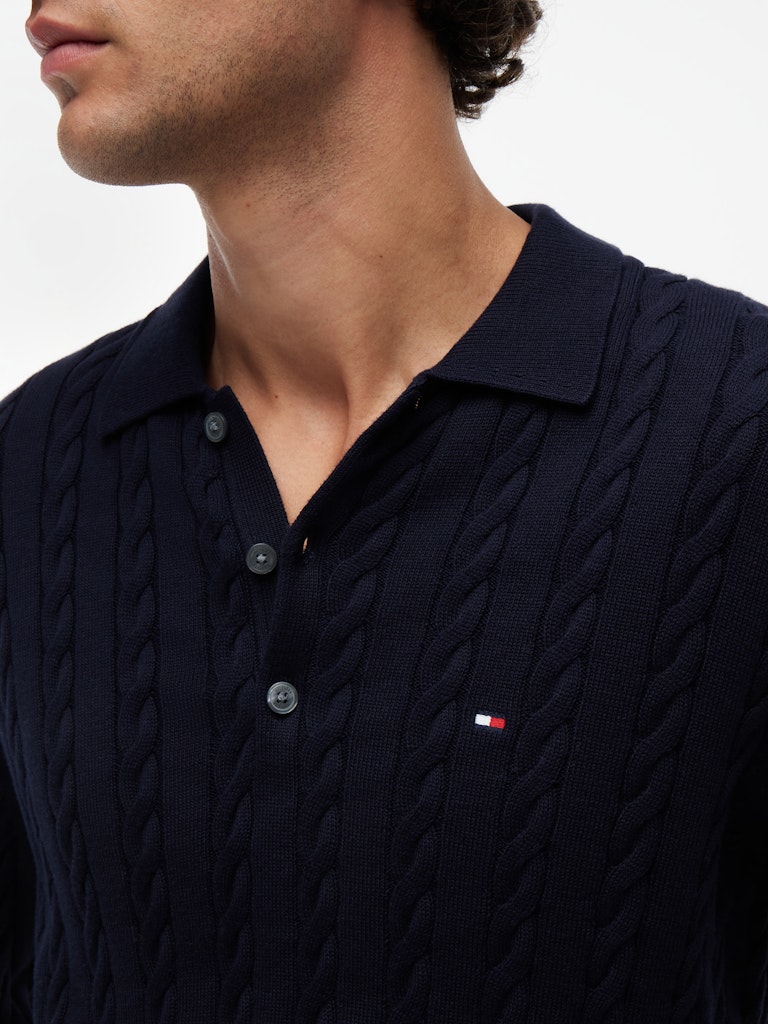 CLASSIC COTTON CABLE LS POLO