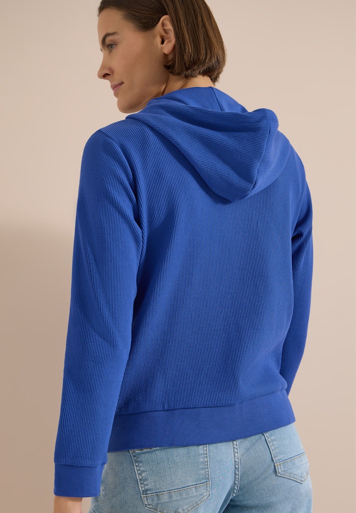 Langarm Jacke mit Kapuze und Struktur