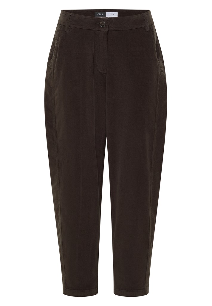 Mid Waist Barrel Leg Hose im Casual Fit