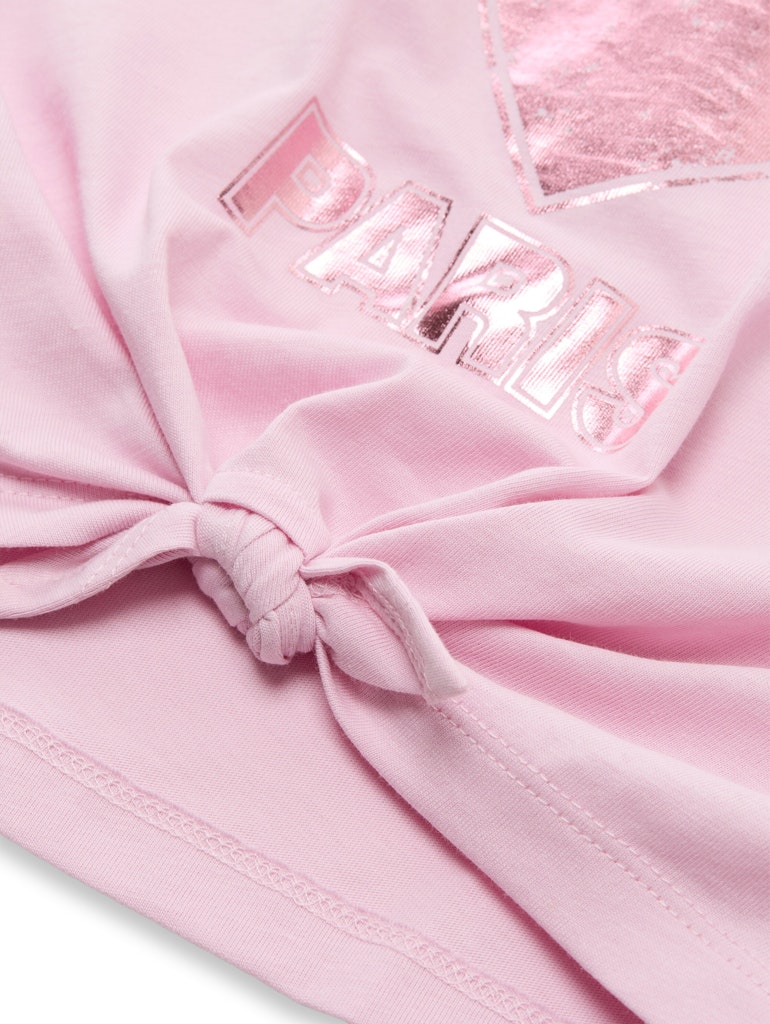 Cropped T-Shirt mit Koten-Detail