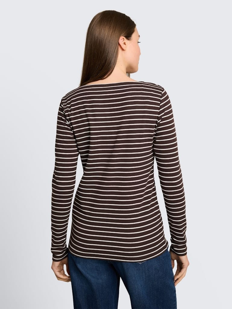 Langarmshirt mit Streifenmuster