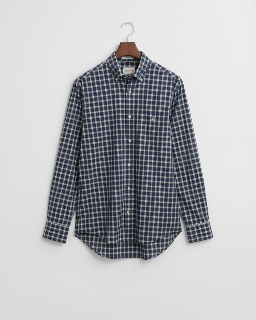Regular Fit Classic Popeline Hemd mit Tartan-Muster