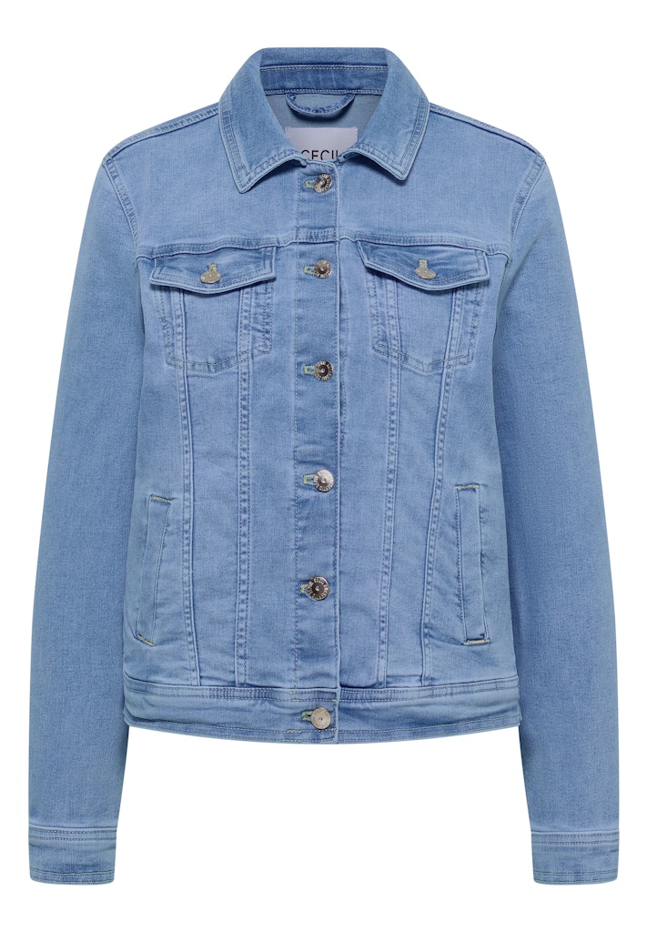 Jeansjacke mit Brusttaschen und Knöpfen