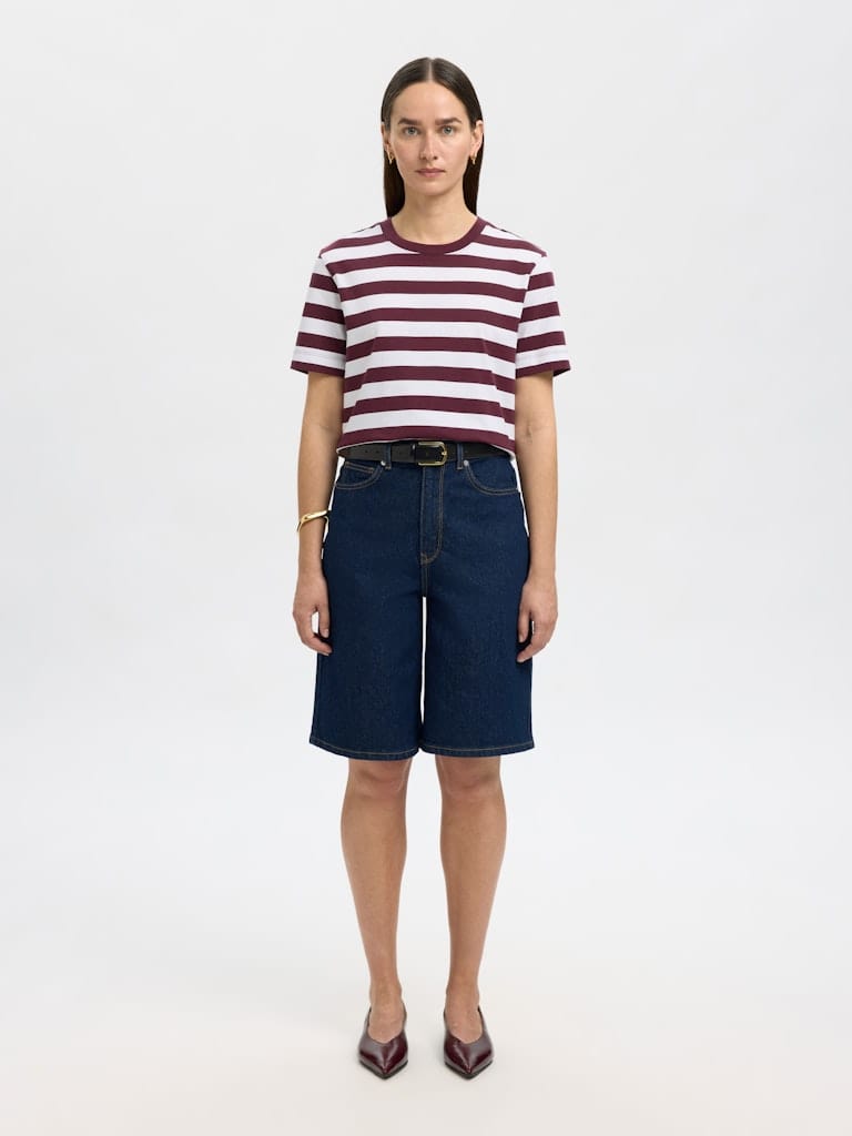 SLWESSENTIAL SS STRIPED BOXY TEE NOOS