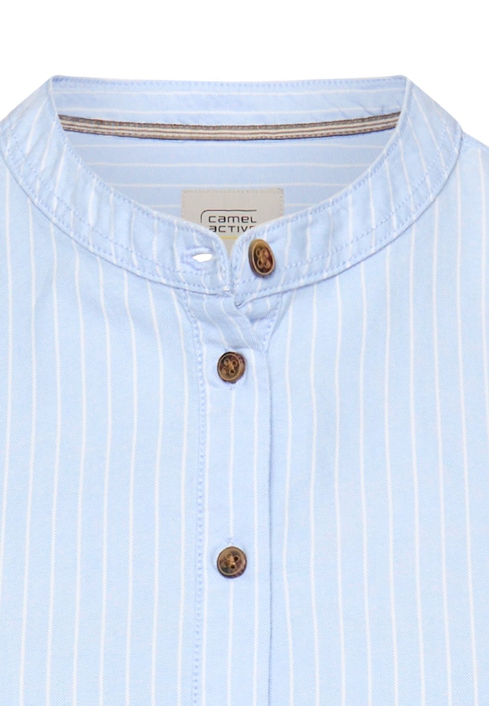 Gestreifte Bluse mit krempelbaren Ärmeln