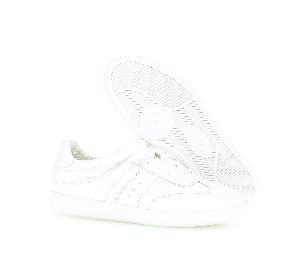 Sneaker low Materialmix Leder creme