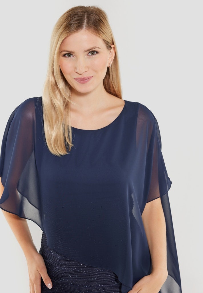 Cocktailkleid mit Überwurf